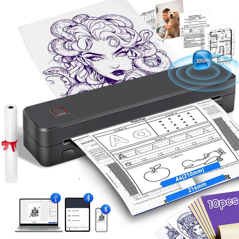 impresora de pegatinas con Bluetooth y rollo de papel, Impresora con IA