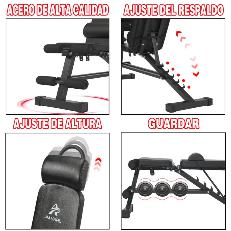 13 en 1 Multifuncional Ajustable Plegable Silla Fitness Ajustable Banco Fitness Multifuncional Banco Empujador de Mancuernas Asiento Empujador de Mancuernas Equipo Fitness