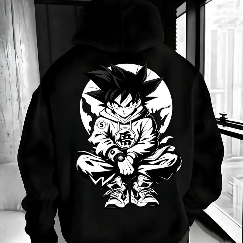 Personalización según imagenSudadera con Capucha Negra de Dragon Ball Z