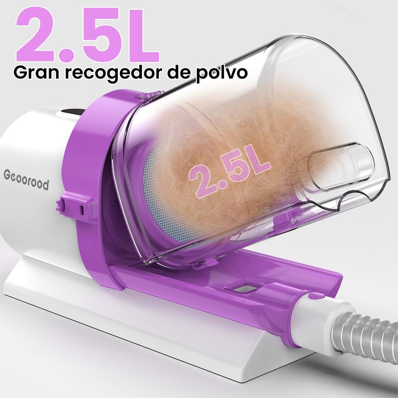 Geoorood Kit de Limpieza para Mascotas – Aspirador de 2.5 Litros para Pelo de Gatos y Perros