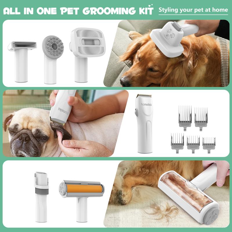 Homeika Kit Limpieza Mascotas, Aspirador 3 Litros, 99% Potencia Succión, Aspirador Limpieza Mascotas