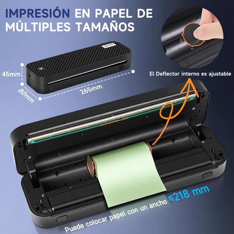 impresora de pegatinas con Bluetooth y rollo de papel, Impresora con IA
