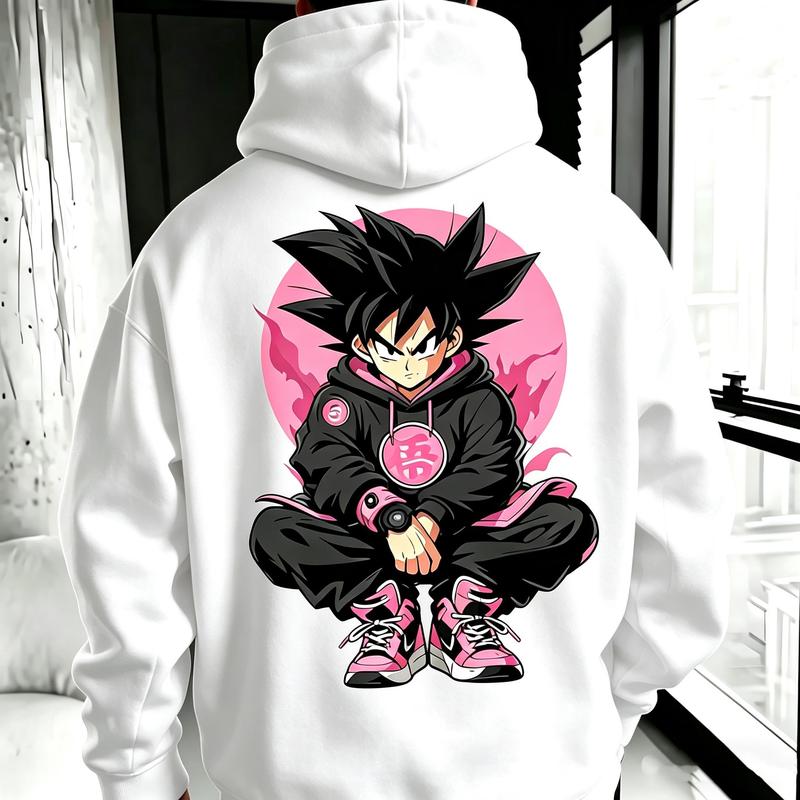 Personalización según imagenSudadera con Capucha Negra de Dragon Ball Z
