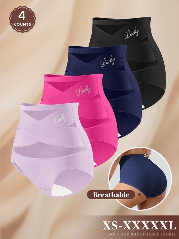 Conjunto de braguitas de malla de cintura alta para mujer (XS-XXXL)