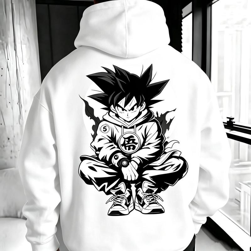 Personalización según imagenSudadera con Capucha Negra de Dragon Ball Z