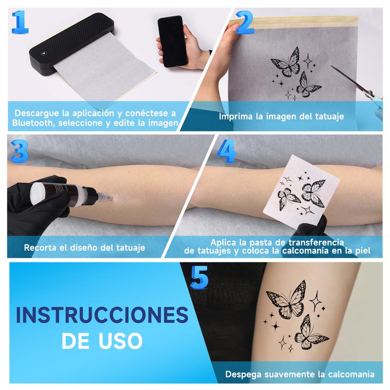 impresora de pegatinas con Bluetooth y rollo de papel, Impresora con IA