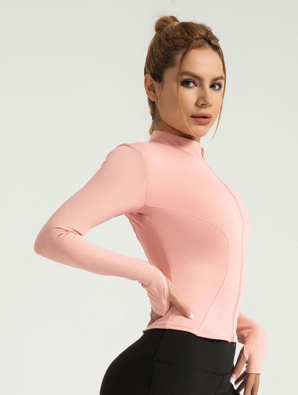 Chamarra deportiva para mujer con cierre y cuello alto | Ideal para uso diario y entrenamiento