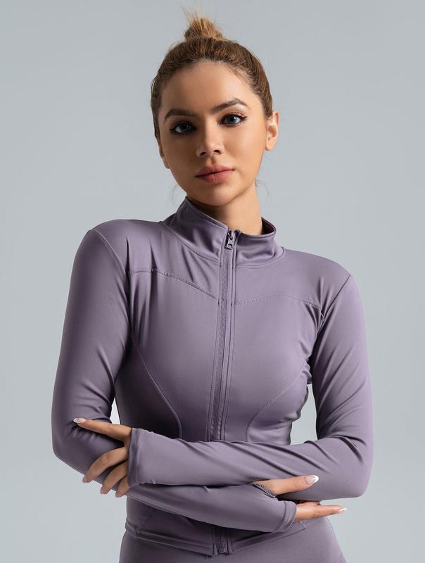 Chamarra deportiva para mujer con cierre y cuello alto | Ideal para uso diario y entrenamiento