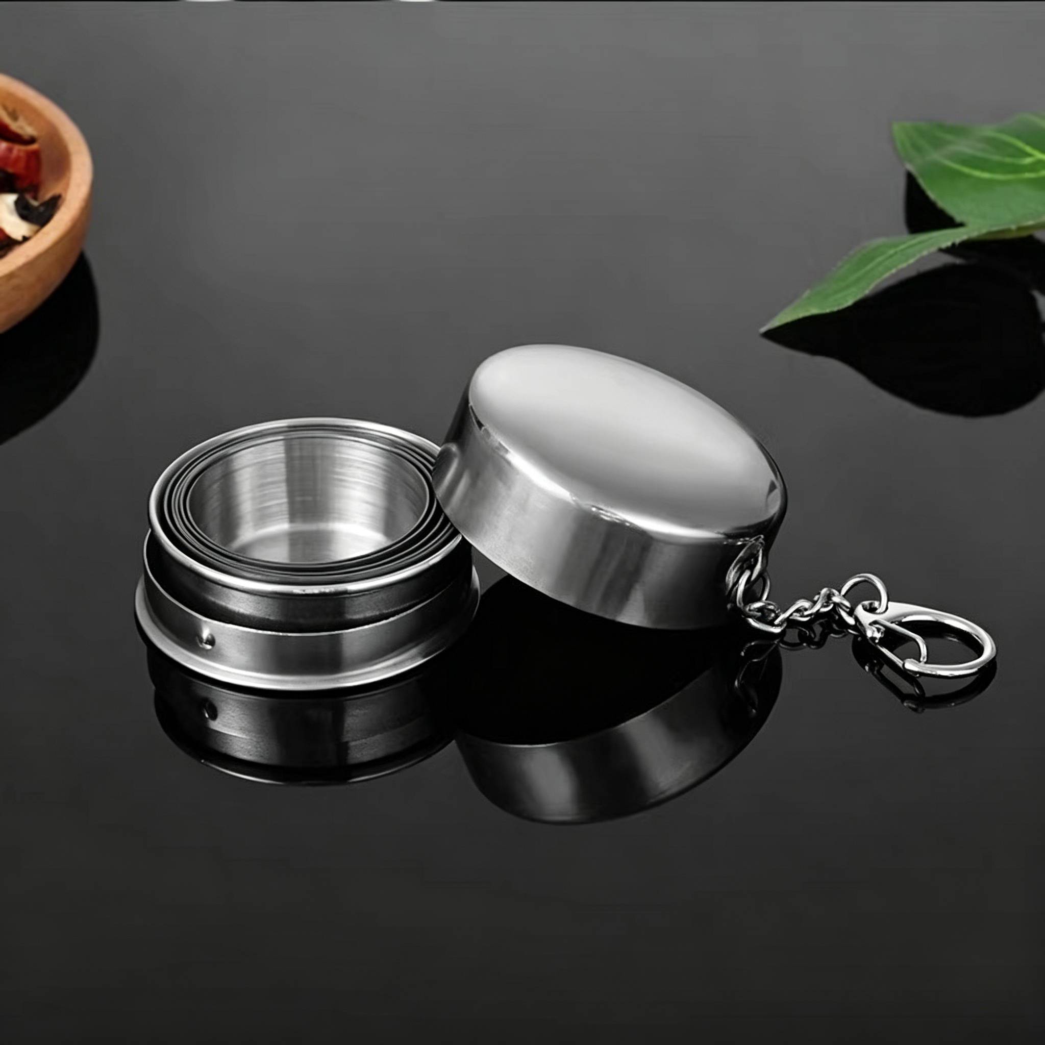 Foldable Stainless Steel Travel Cup – Portable Collapsible Camping & Outdoor Mug
