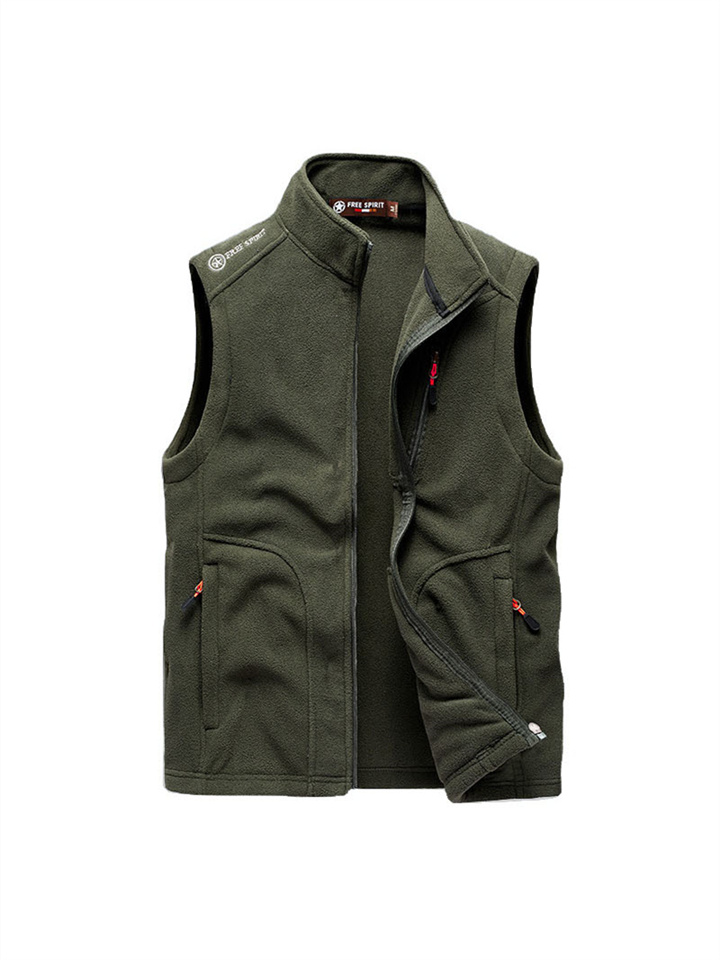 Rock-style fleece vest