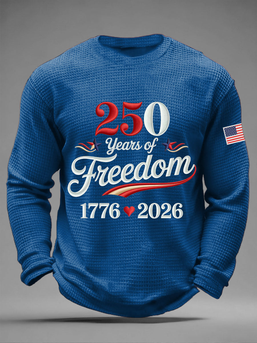 Men's 250 Waffle Print Casual T-Shirt