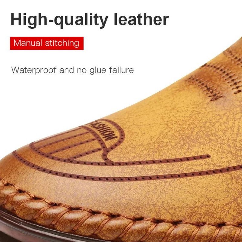 Men's fashion soft leather casual genuine leather shoes non-slip business casual men's shoes