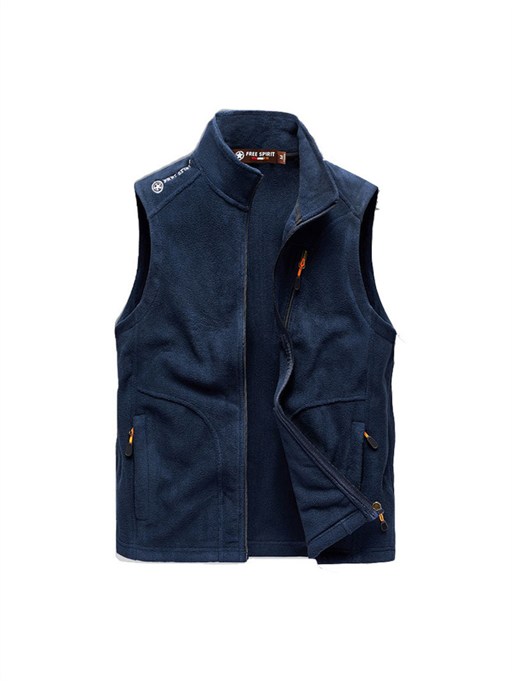 Rock-style fleece vest