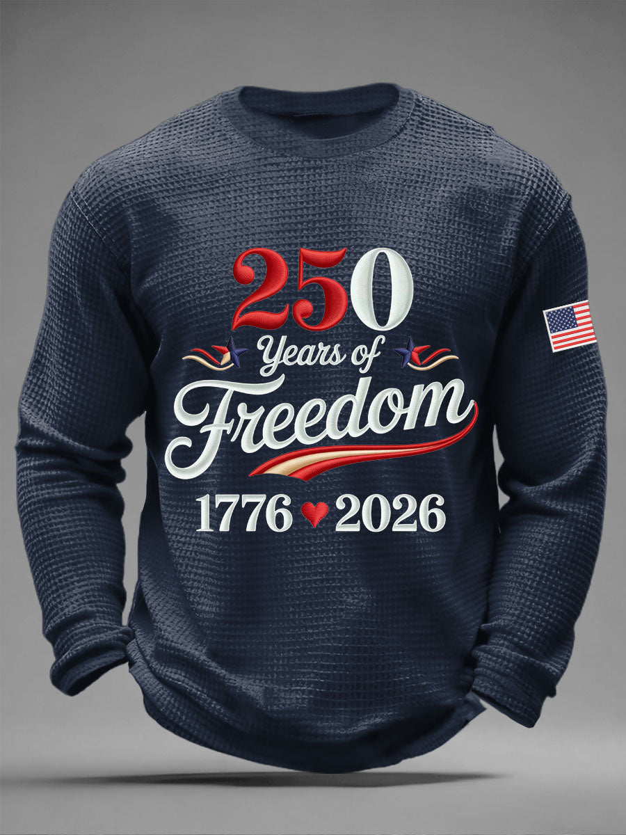 Men's 250 Waffle Print Casual T-Shirt