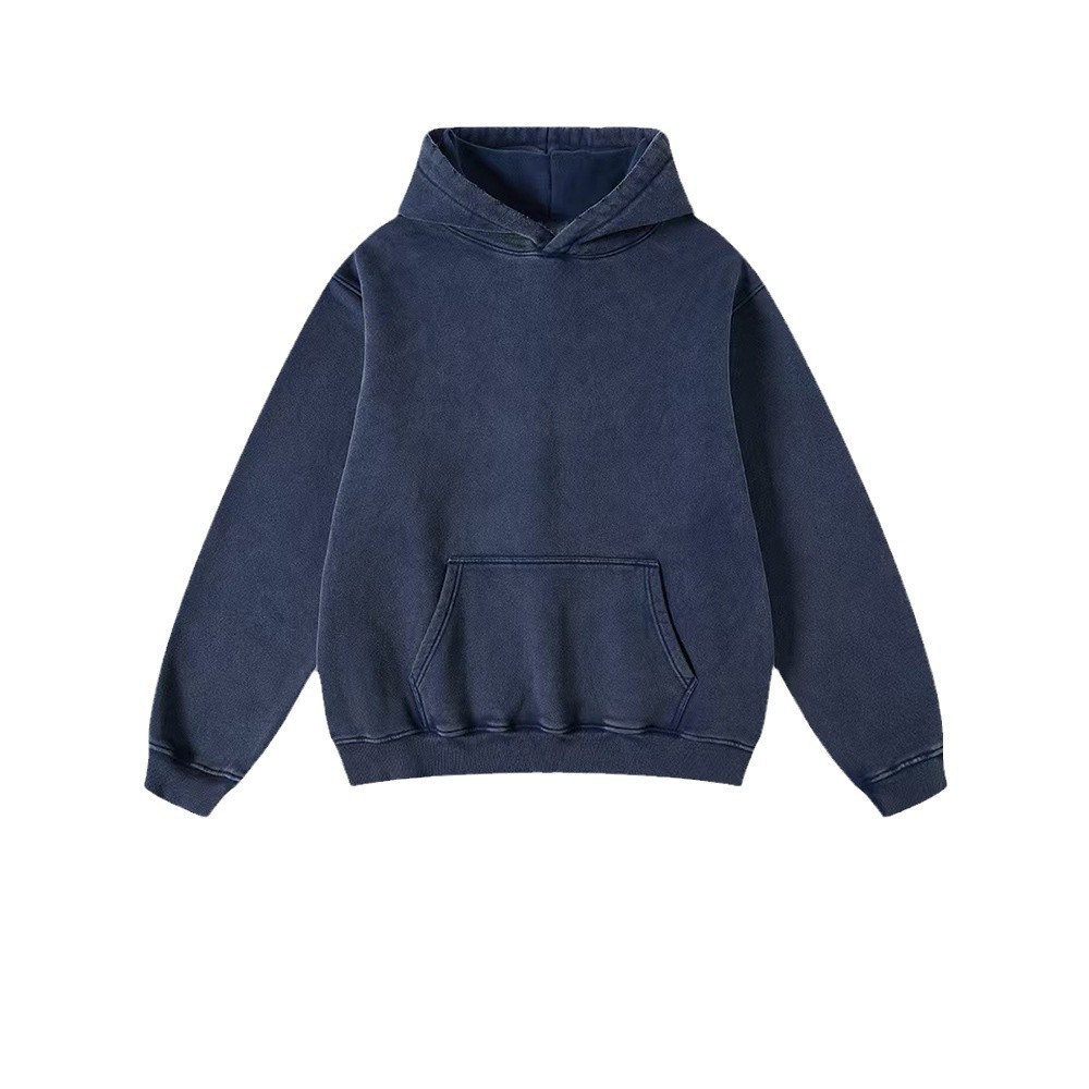 Men’s 400G Heavyweight Fleece Hoodie – Oversize Fit, Vintage Washed Style