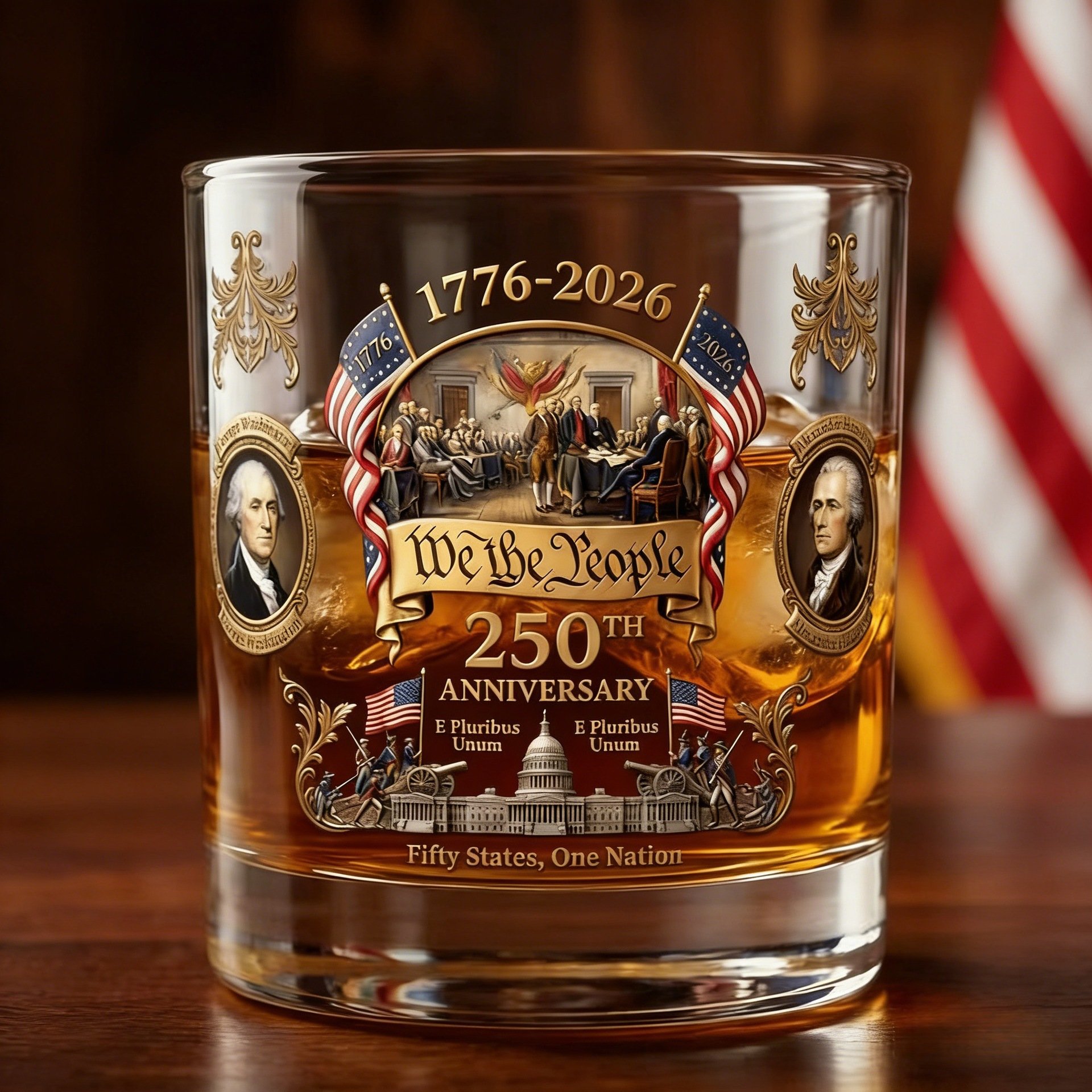 Limited Edition 2026 Architecturm®USA 250th Anniversary Commemorative Glass – 1776-2026 Heritage Edition