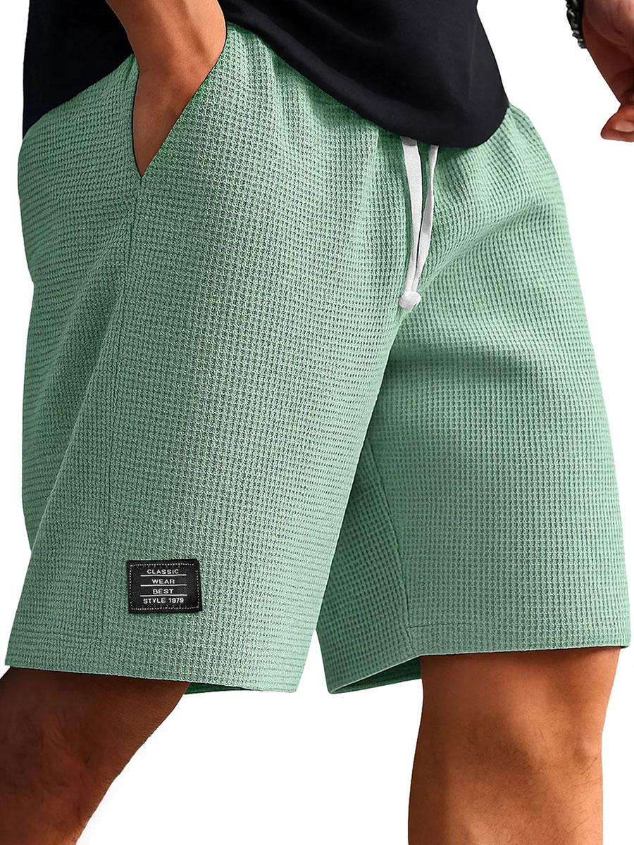 Men's Casual Waffle Sports Shorts