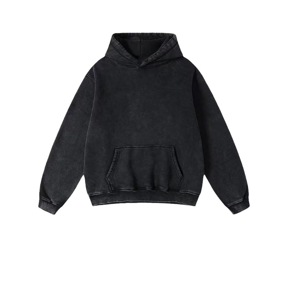 Men’s 400G Heavyweight Fleece Hoodie – Oversize Fit, Vintage Washed Style