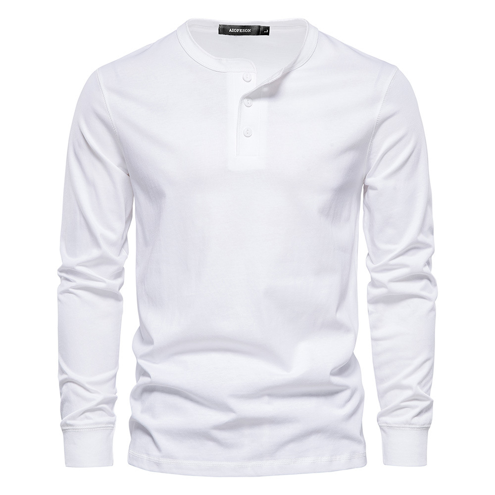 Men’s Clean Style Everyday Comfort Long Sleeve Henley Shirt