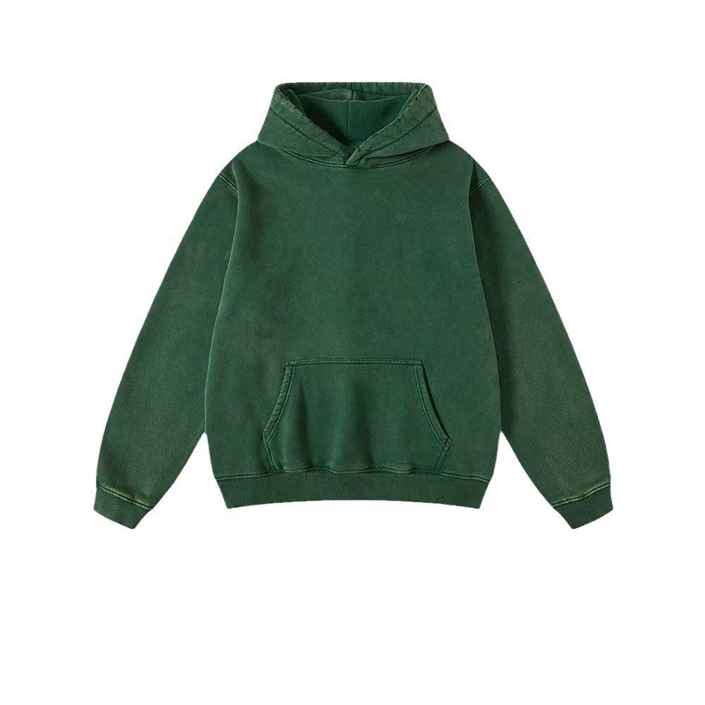 Men’s 400G Heavyweight Fleece Hoodie – Oversize Fit, Vintage Washed Style