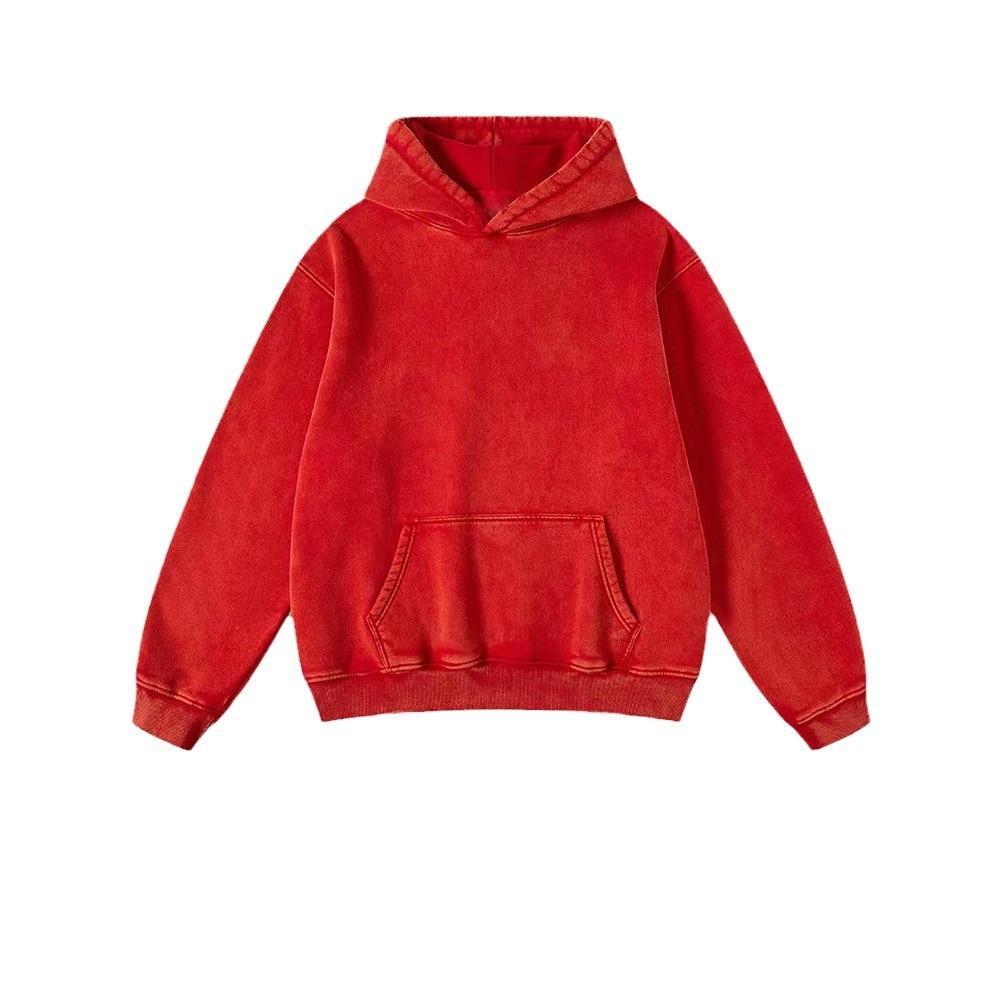 Men’s 400G Heavyweight Fleece Hoodie – Oversize Fit, Vintage Washed Style
