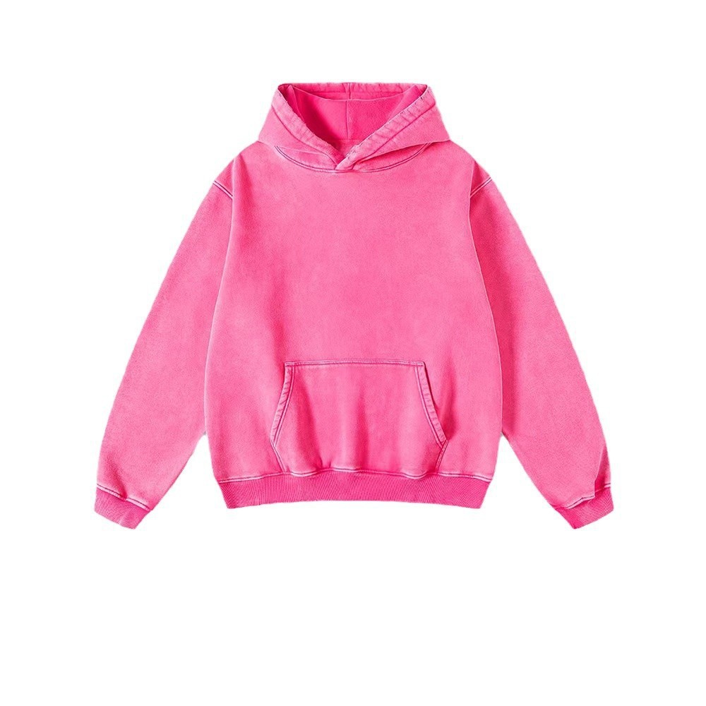 Men’s 400G Heavyweight Fleece Hoodie – Oversize Fit, Vintage Washed Style