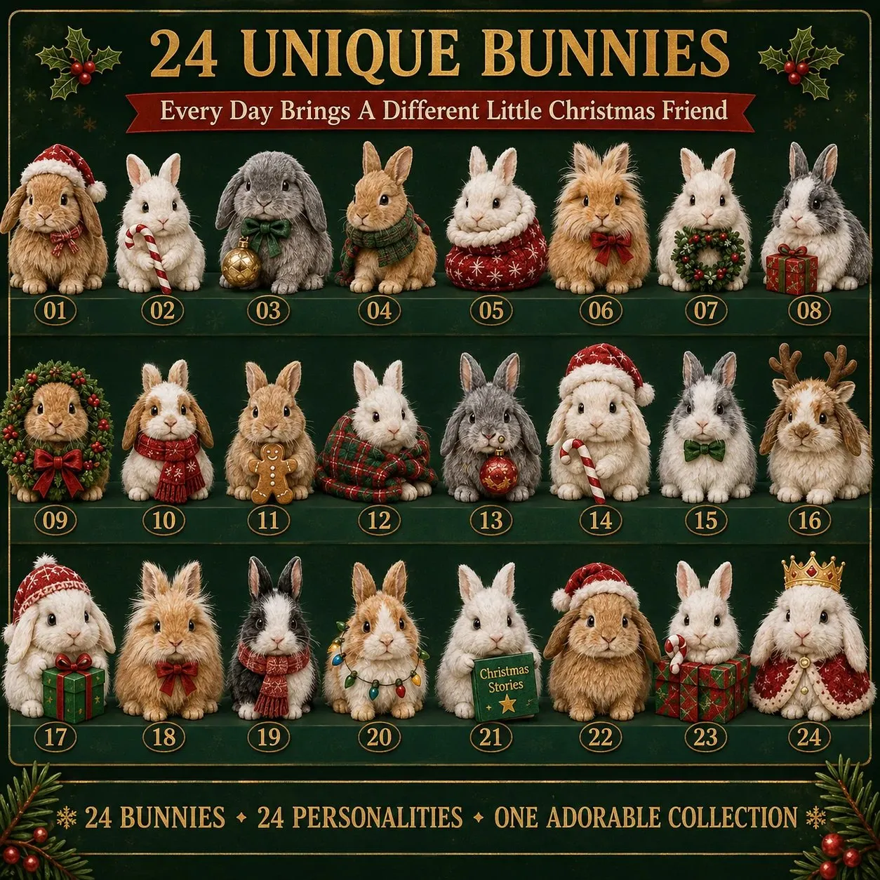 Bunny Christmas Advent Calendar features and gift ideas