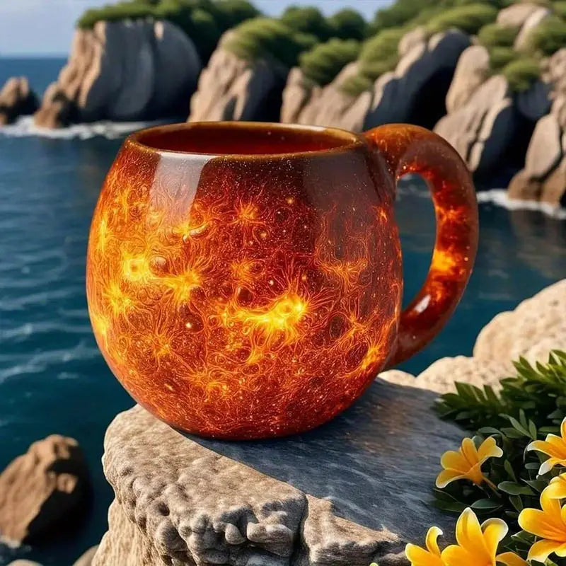 Planet Ceramic Mug – Modern Space Art Coffee Cup For Home & Office