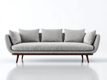 Sofás 3 plazas de tela 210x90x85 cm - color gris - estructura de madera - diseño moderno para salón-Dololodecor