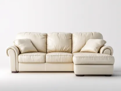 Sofás de esquina sofá tapizado cuero sintético con chaise longue 235x155x85 cm - beige - diseño clásico-Dololodecor