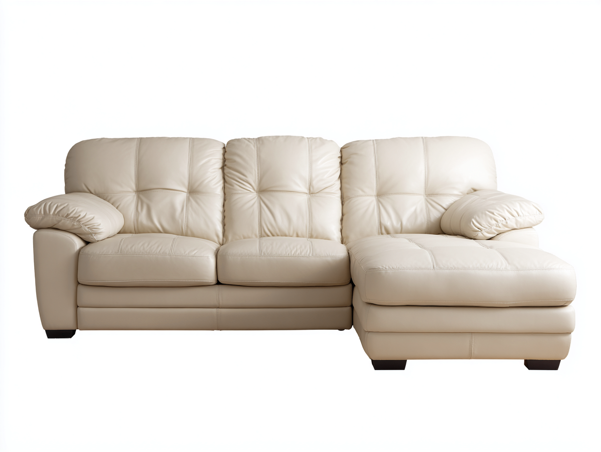 Sofás de esquina cuero 245x155x85 cm beige salón moderno confort-Dololodecor