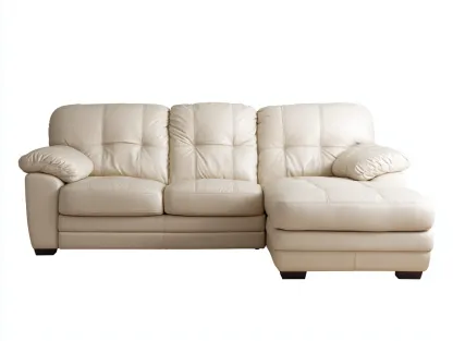 Sofás de esquina cuero 245x155x85 cm beige salón moderno confort-Dololodecor