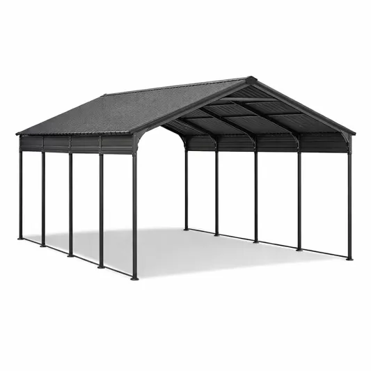 Metall-Carport Schwarz 600x300x240 cm-furnzora