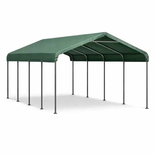 Carport Grün Stahl Polyester 600x300x280 cm-furnzora