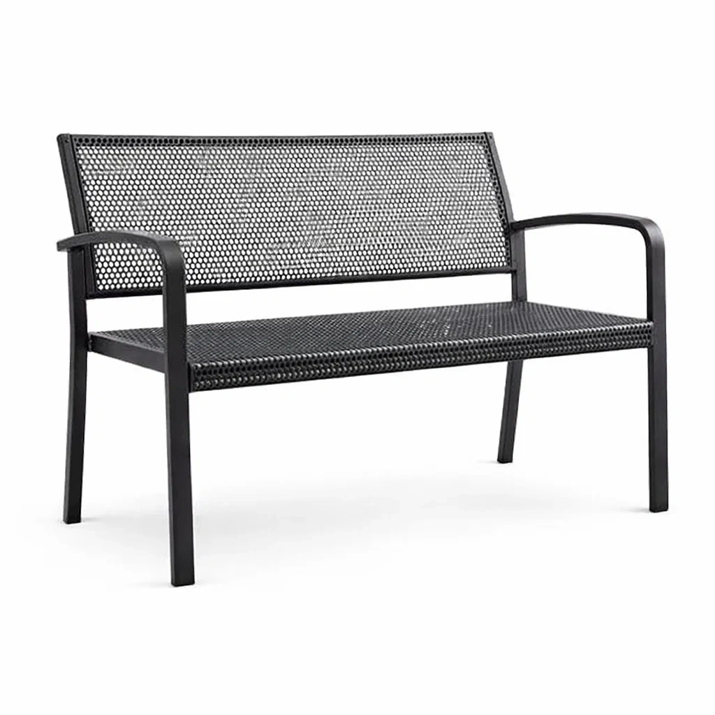 Metallbank Schwarz 120 cm-furnzora