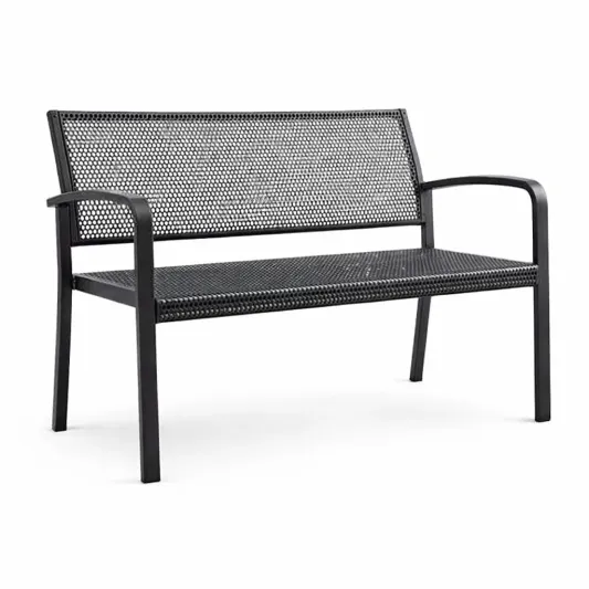 Metallbank Schwarz 120 cm-furnzora