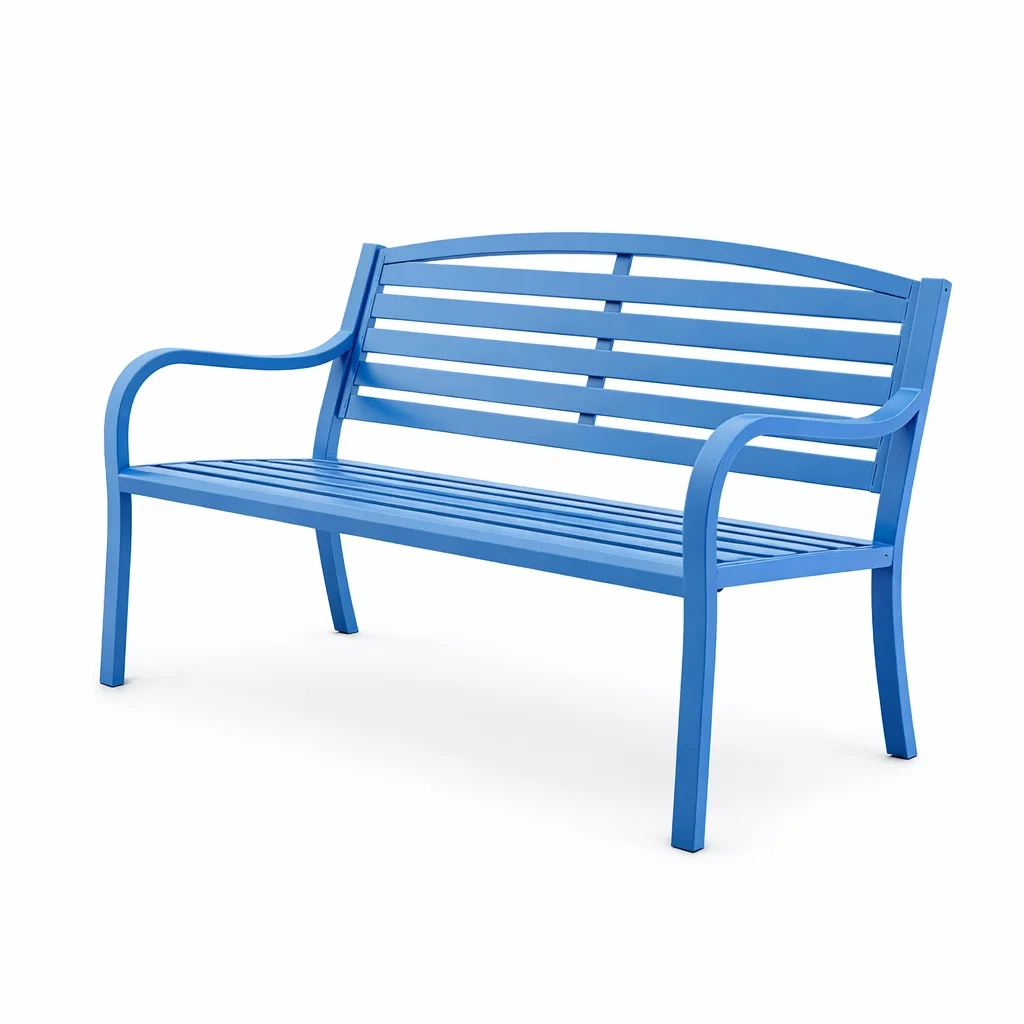Metall-Gartenbank Blau 120 cm-furnzora