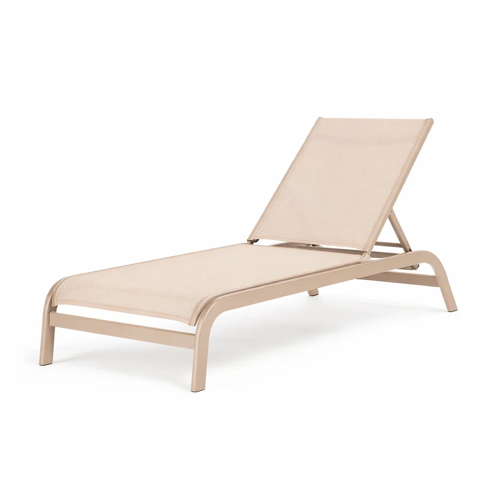 Gartenliege Aluminium Textilen Beige Verstellbar-furnzora