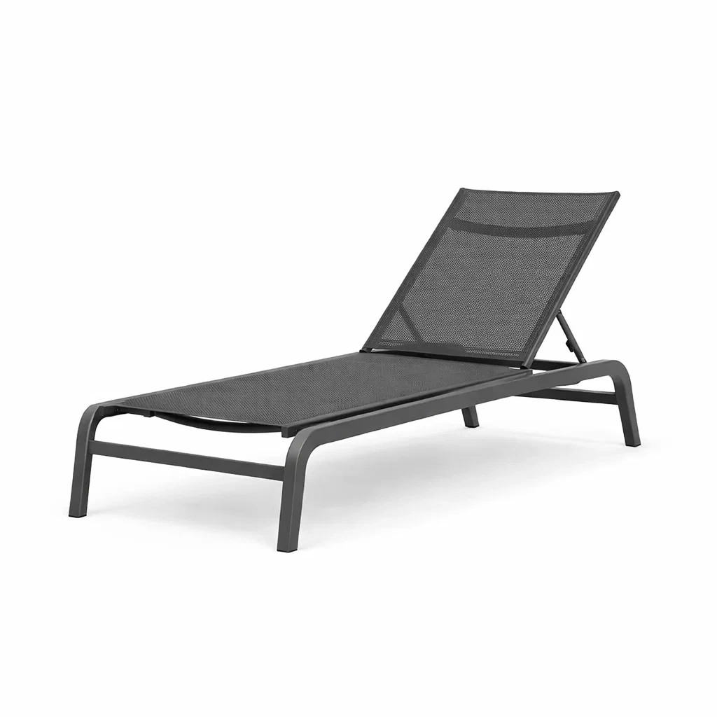 Gartenliege Aluminium Textilene Grau 200x70 cm-furnzora