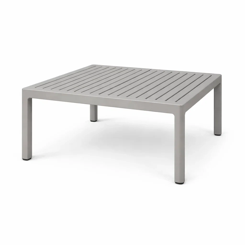Aluminium Tisch Rechteckig Grau 90x60x40cm-furnzora