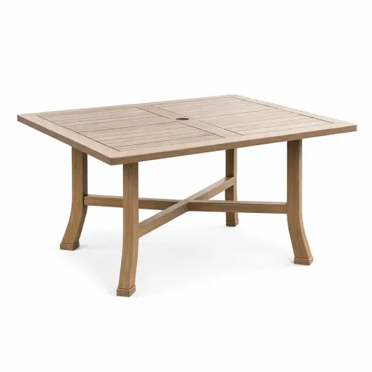 Rechteckiger Teakholz-Gartentisch 150x90x75 cm-furnzora