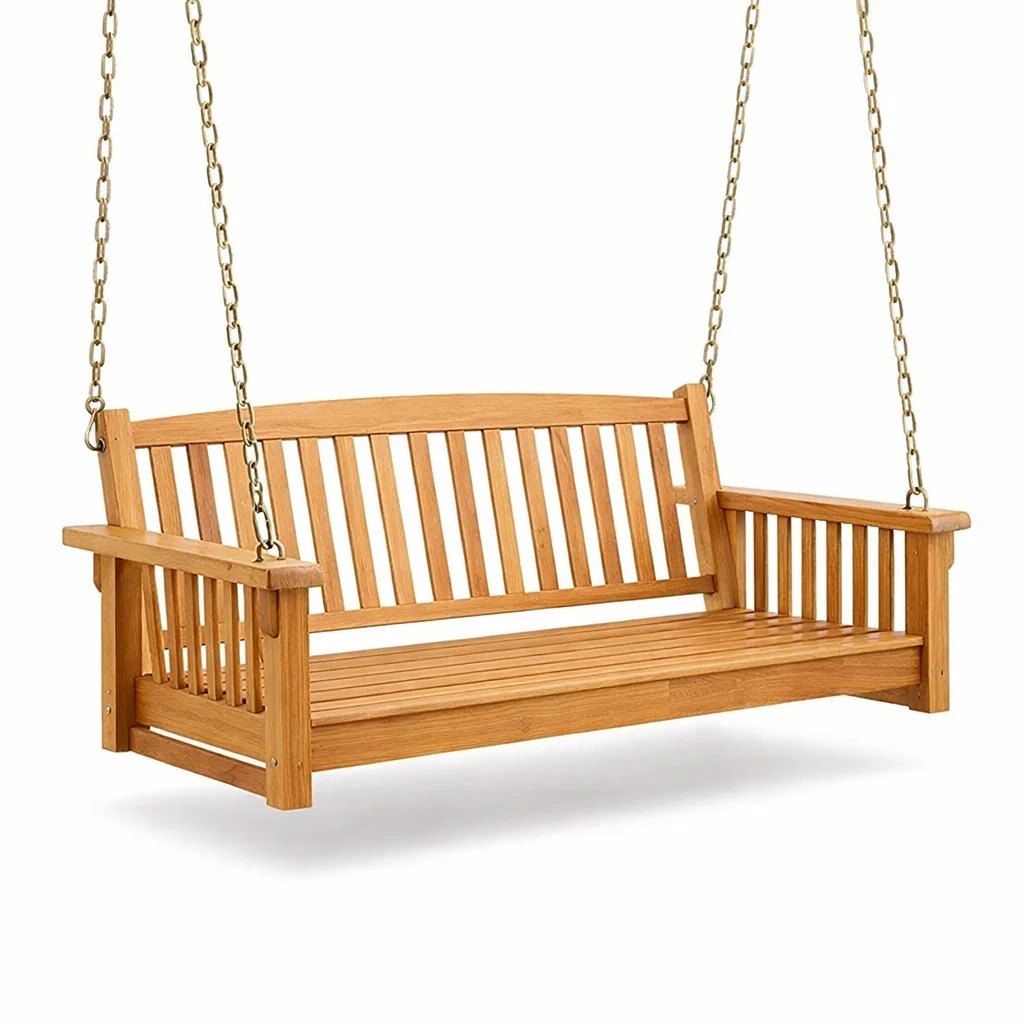 Hängeschaukelbank aus Teakholz 150 cm-furnzora