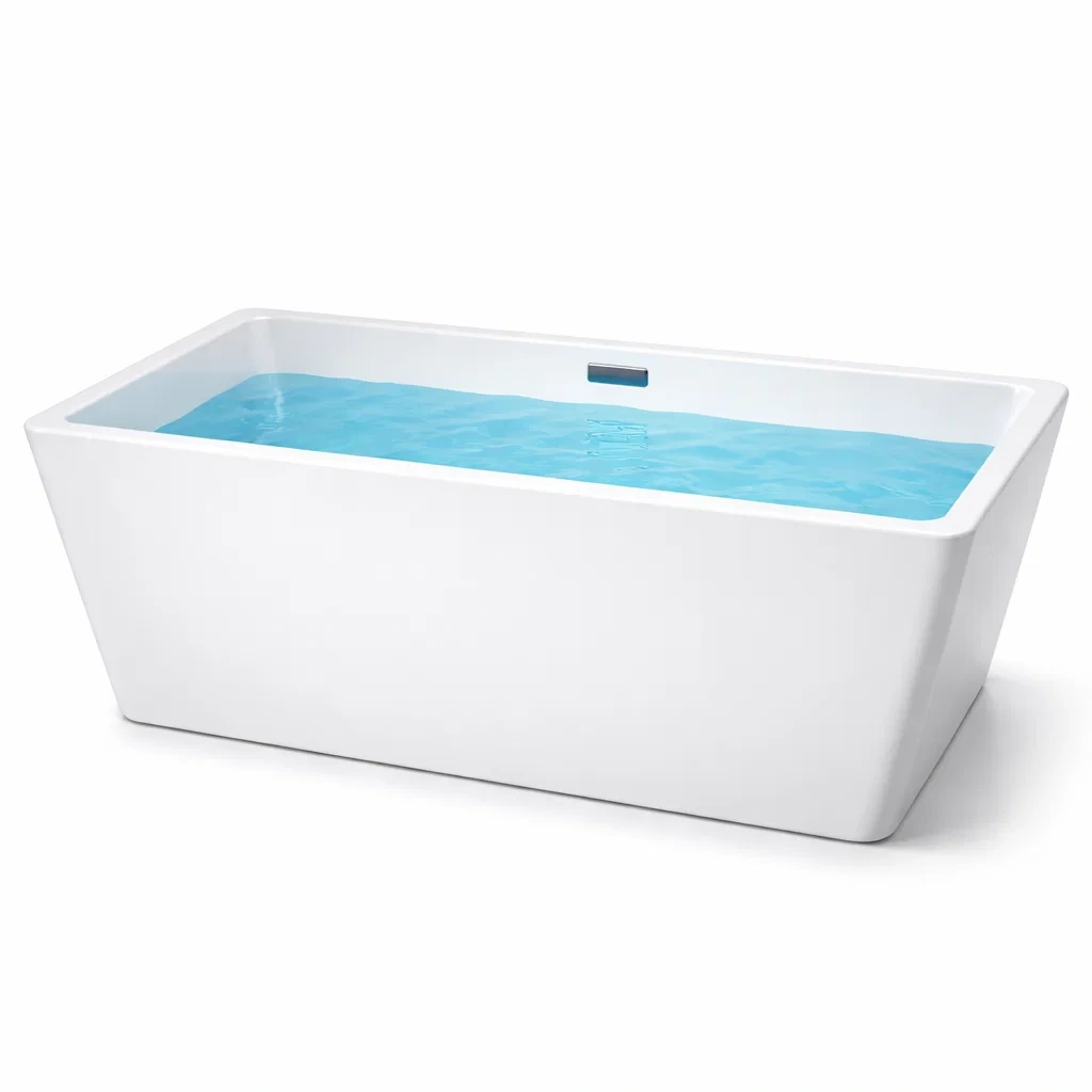 Freistehende Rechteckige Badewanne Acryl Weiß 170 cm x 80 cm x 60 cm-furnzina