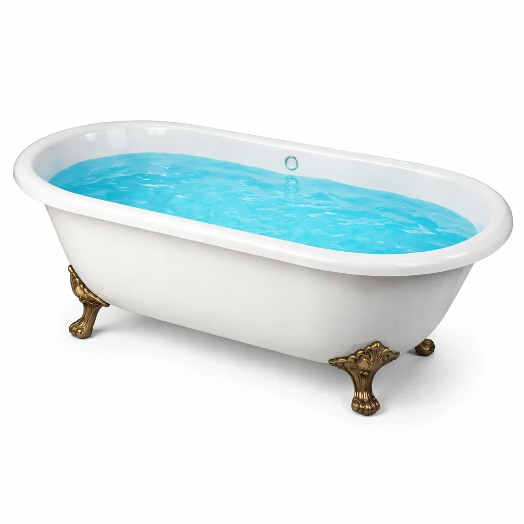 Freistehende Badewanne mit Löwenfüßen Gusseisen Weiß 170 cm-furnzina