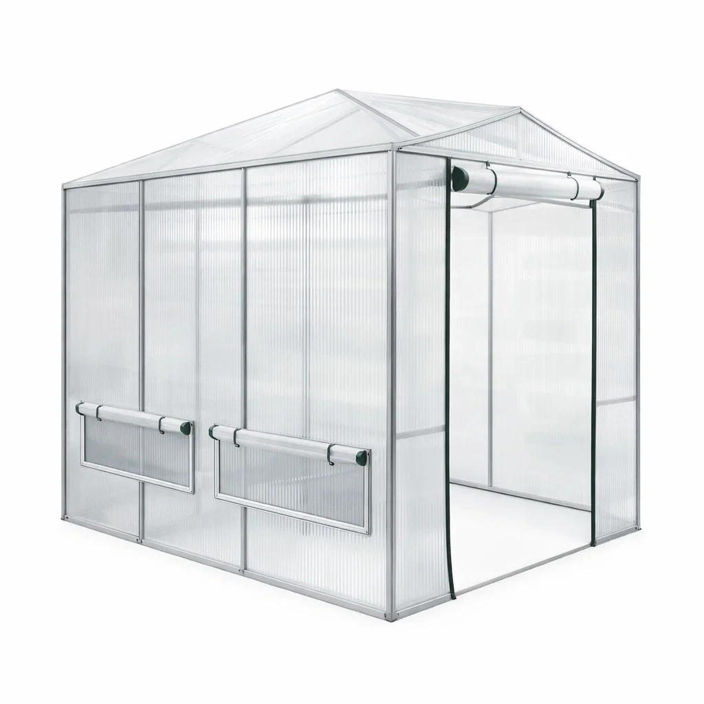 Gewächshaus Aluminium und Polycarbonat 300x200x185 cm Transparent-furnzina