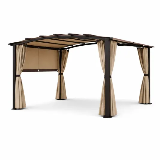 Pergola Garten Aluminium Polyester 300x400x260 cm-furnzina