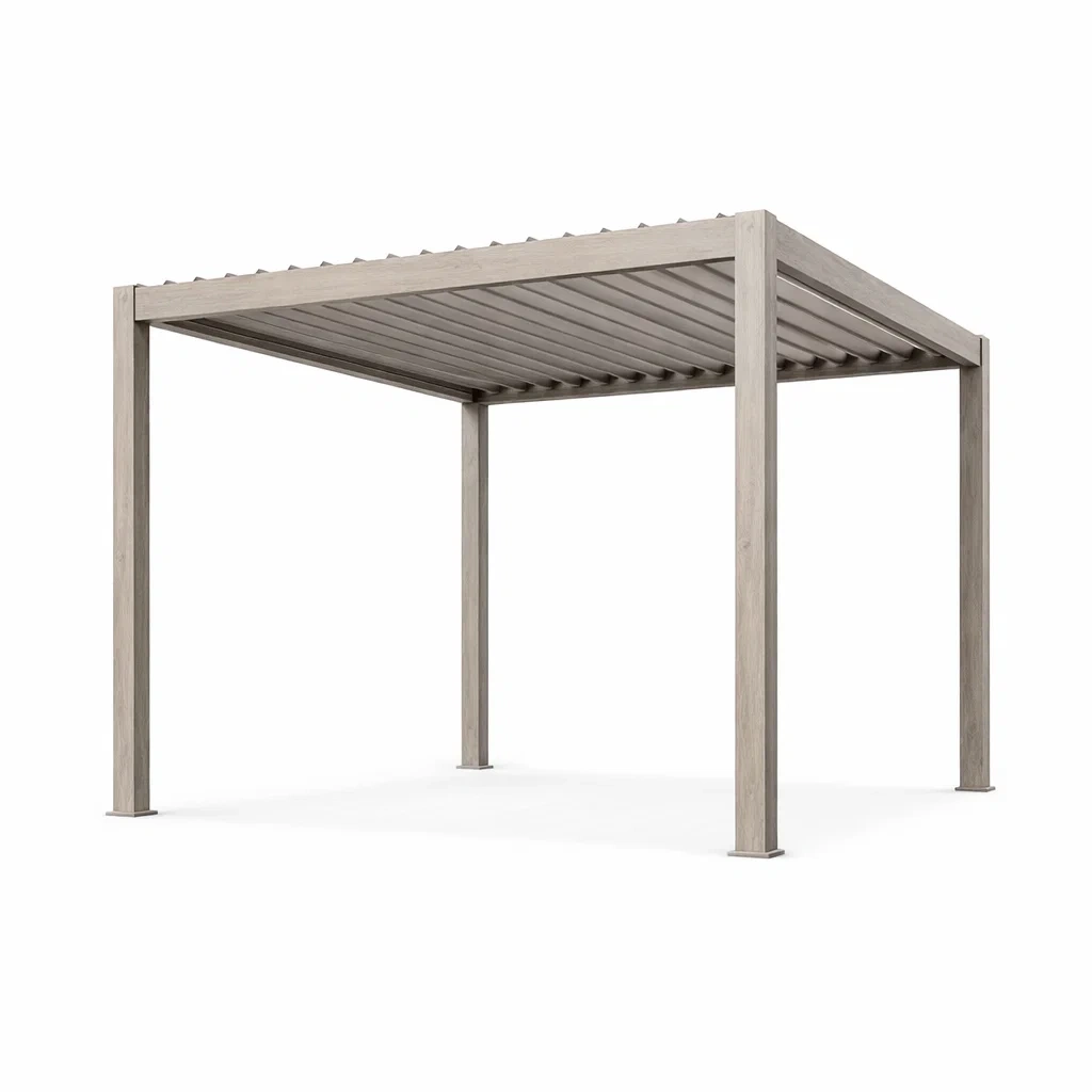 Gartenpavillon Aluminium 3x4m Grau-furnzina