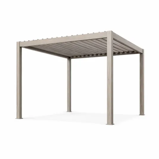 Gartenpavillon Aluminium 3x4m Grau-furnzina