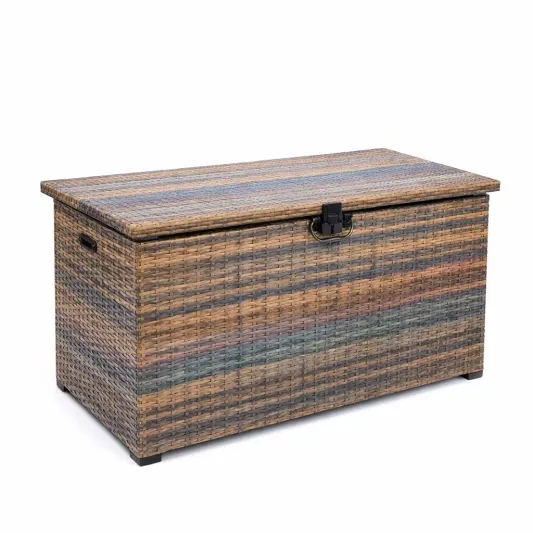 Garten Aufbewahrungsbox aus Polyethylen Rattan 120x50x60cm-furnzina