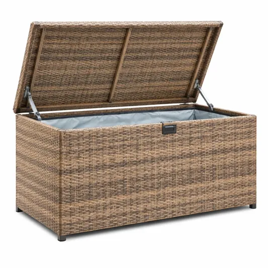 Aufbewahrungsbox Polyrattan Braun 120x50x60 cm-furnzina
